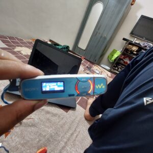 Sony walkman with sony earphone