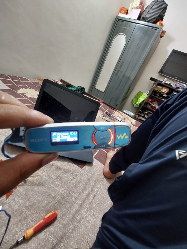 Sony walkman with sony earphone